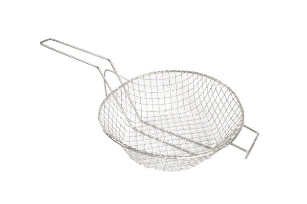 Cesto para fritura redondo malha grossa