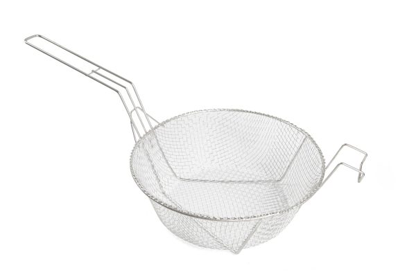 Cesto para fritura redondo malha fina