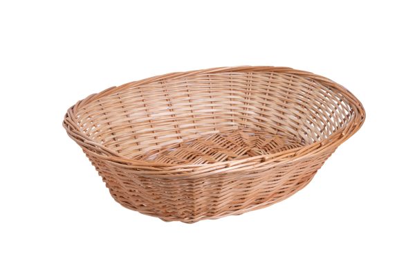 Cesta em vime natural oval meio vime paderinha