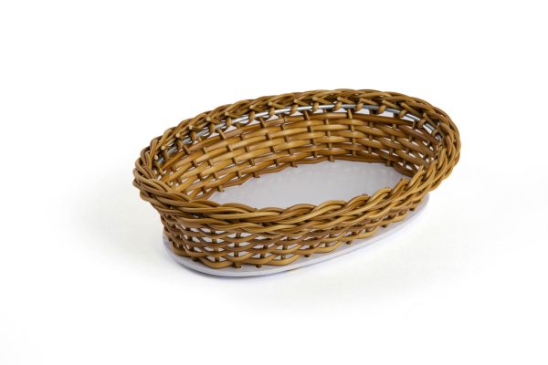 Cesta em vime sintético oval para mesa
