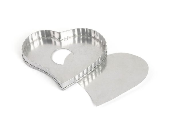 Forma para torta maçã fundo falso coração