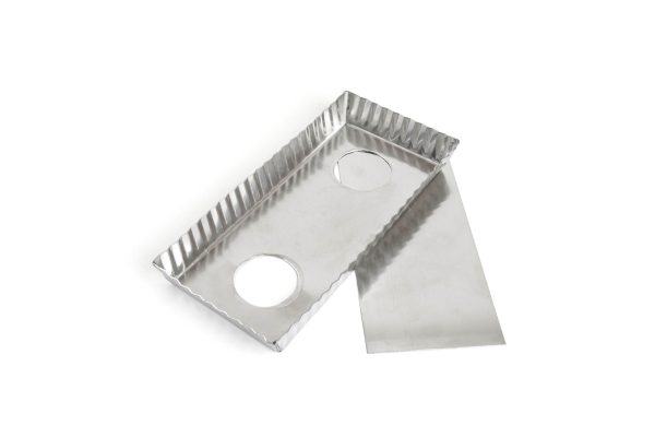 Forma para torta salgada / quiche retangular crespa fundo falso